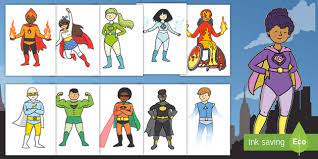 Jumbo superhero cutouts | oriental trading. Superhero Cut Outs Primary Resources Teacher Made