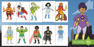Or, you can also use this printable as a playdough mat. Superhero Cut Outs Primary Resources