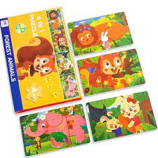 Choosing a toddler bed that's both practical and fun for your child will help ease the transition and make bedtime more enjoyable for both of you. Nomeni 4 In 1 Puzzles Animals World 6 9 12 16 Piece Puzzles Difficulty Level Puzzles Walmart Com Walmart Com