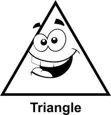Triangle With Cartoon Face Coloring Page Free Printable Coloring Pages Cartoon Faces Math Clipart Shape Coloring Pages