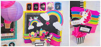 Neon Pop Collection By Schoolgirl Style Www Schoolgirlstyle Com Unicorns Rainbows Fruit Pi Neon Classroom Decor Diy Classroom Decorations First Grade Themes