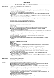 assistant marketing manager resume