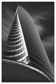 Beautiful Black And White Building Images Black And White Photo Of A Building The Left Side Could Be A Witches Hat Architecture Photography Modern Architecture Architecture Design