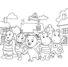 The backyardigans coloring book * * * * the backyardigans, the buddies in their garden coloring page. Backyardigans Coloring Pages 360coloringpages