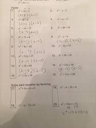 Next, find two integers whose product is c and whose sum is b and place them at the right of the parentheses. Lesson 8 1 Solving Equations By Factoring X2 Bx C Answers Tessshebaylo