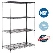 We provide roll out racks that allow you to load you products with overhead cranes. 4 Tier Wire Shelving Unit Steel Large Metal Shelf Organizer Garage Storage Shelves Heavy Duty Nsf Certified Height Adjustable Commercial Grade Metal Rack 4000 Lbs Capacity 24 D X 48 W X 72 H Black Garage Storage