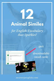 12 English Animal Similes For Vocabulary That Sparkles With Quiz English Vocabulary English Vocabulary Words Advanced English Vocabulary