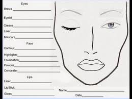 Free Printable Makeup Face Chart Saubhaya Makeup
