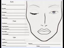 free printable makeup face chart saubhaya makeup