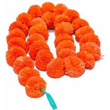 Artificial marigold flowers for decoration. Buy Artificial Marigold Flowers Garlands Phool Mala Puja Decoration Flowers Genda Phool Dark Orange Pack Of 5 Strips Online Get 58 Off
