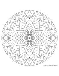 Set page margins to zero if you have trouble fitting the template on one page (file, page setup or file, printer setup in most browsers). Circle Mandala Coloring Pages Novocom Top