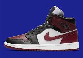 Air Jordan 1 Mid Wmns Maroon Black Gold Cz4385 016 Gov