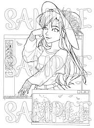 90s cartoon stoner coloring book: 90s Aesthetic Girl Coloring Page Quesadellaarts S Ko Fi Shop Ko Fi Where Creators Get Support From Fans Through Donations Memberships Shop Sales And More The Original Buy Me A Coffee Page
