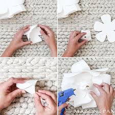 #paperwallhanging#paperflower#walldecora beautiful decoration for your home. Diy Giant Paper Flowers Tutorial Maison De Pax