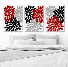 The dream wall decor online store offers large selection of discounted wallpaper and wall borders from major us and canadian manufacturers, polyurethane crown moldings and trims, ceiling medallions, wall ornaments, interior columns, decorative corbels etc. Red Black Gray Wall Art Red Black Bedroom Wall Decor Canvas Or Prints Red Bathroom Decor Red Gray Black Wall Decor Bedroom Red Bathroom Decor Grey Wall Art