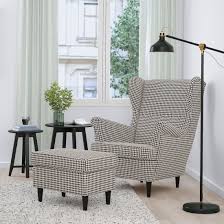 Strandmon Oorfauteuil Vibberbo Zwart Beige Ikea Wing Chair Ikea Strandmon Chair
