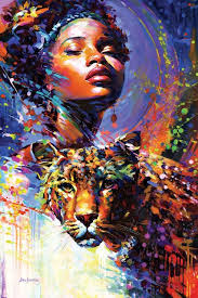 Colorful Leopard III Canvas Wall Art by Leon Devenice