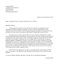 Lettre de motivation alternance licence pro qualité. Lettre De Motivation Camille Perzo 4avril 2017 Fichier Pdf
