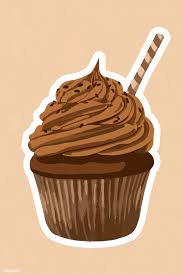 Vectorized Chocolate Cupcake Sticker Overlay With A White Border Design Element Free Image By Rawpixel Com Ae Painted Cakes Chocolate Cupcakes Baked Bakery
