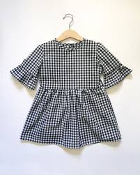 Black And White Gingham Dress Toddler Gingham Girls Dress Vintage Style Girls Clothing Long Sleeve Baby Dress Toddler Dress Girls Party Outfit Baby Girls Dress Girls Party Outfits Toddler Girl Dresses Girl Outfits