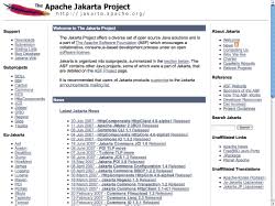 Jakarta est un ensemble de projets de logiciels libres, écrits en langage java, développés par la fondation apache de manière collaborative et consensuelle et tous publiés sous licence apache. Datamage Serious Software Solutions