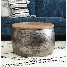 Ambudkar Drum Coffee Table With Storage In 2020 Drum Coffee Table Coffee Table With Storage Coffee Table