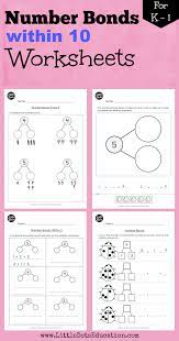 Kindergarten Math Number Bond Worksheets And Activities Kindergarten Math Numbers Number Bonds Worksheets Number Bonds