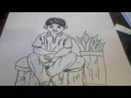 Ketika mentari tepat di atas ubun ubun aku duduk tenang di bawah pohon yang rindang. Paling Baru Gambar Sketsa Orang Duduk Tea And Lead