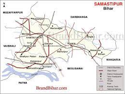 Samastipur In Bihar Map Map Of Samastipur Bihar Samastipur District Map
