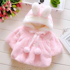 Ucuz 2016 Kis Moda Cocuklar Bebek Pelerin Desen Pembe Beyaz Pamuk Polar Kapusonlu Mont Kiz Ceketler Bebek Kiz Cape Cloaks Yenidogan Kiz Bebek Kizlar Bebek Kis