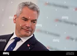 Vienna, Austria. 26th Aug, 2024. Press conference with Federal Chancellor  and Federal Party Chairman Karl Nehammer (ÖVP)