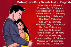 Valentine week list 2021 date schedule rose day propose day chocolate day hug day full list valentines day is celebrated all over th. Valentine Day Week List 2020 Full Form Of Valentine Rose Day Kiss Day Hug Day What A Status