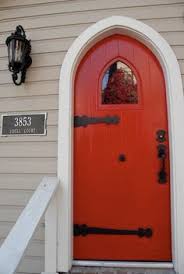 Red front door paired with blue siding white trim. 80 Red Front Doors Ideas Doors Front Door Front Door Colors