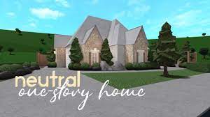 Roblox Bloxburg Neutral One Story Home House Build Youtube In 2021 One Story Homes First Story House Outside Design