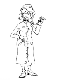 Dia del veterinario para colorear. Dibujo Medico Para Colorear