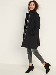 Soft Brushed Funnel Neck Coat For Women Old Navy Funnel Neck Fashion Old Navy Coats