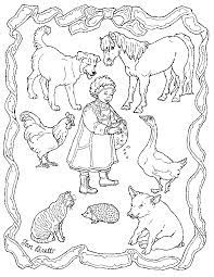 Tell you own mitten story animals new click here for pdf format: Jan Brett The Hat Coloring Pages Coloring Home