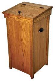 ohio amish furniture index arts in heaven wooden trash can kitchen cans home styles liberty cart black with top