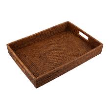 Rattan serving tray is just the perfect way to greet your guests to your homes. Buy Global Explorer Rattan Tray Dark Amara