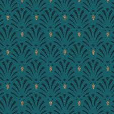 Les bleus, les dorés, les bleu canard. Papier Peint Intisse Motifs Coquilles Bleu Paon Avec Detail Dore Style Art Deco Chic 10 05mx53cm Raccord Motif Art Deco Papier Peint Art Deco Papier Peint