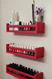Gather Your Excessive Nail Polish Collection With Bekvam Spice Racks Ikea Spice Rack Bathroom Organization Diy Diy Space Saving