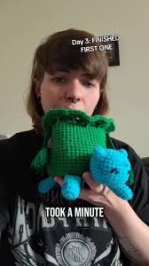 Crochet Rainbow Friends Cyan