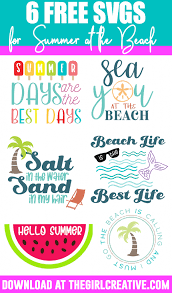 Create your diy projects with the most common cutting machines such as cricut and silhouette. Free Beach And Summer Svg Cut Files The Girl Creative
