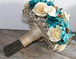 Rustic wedding bouquets, shabby chic wedding bouquets, vintage wedding bouquets, organic wedding bouquets. Pin By Lauren Gladu On Bubby Wedding Teal Country Weddings Wedding Bouquets Burlap Wedding