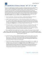 Virtual lab instructions (video instructions also available). Descriptive Chemistry Part3 Pdf Inessa Grigoryan 8 5 Identification Of Cations In Solution U2013 Ba2 Sr2 Ca2 Mg2 The Process Of Determining The Course Hero