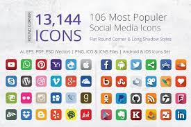 212 Round Corner Social Media Icons Social Media Icons Media Icon Most Popular Social Media
