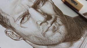 jason statham sketch pastel