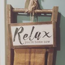 Relax You Re Home Now Mini Home Decor Signs Wooden Signs Handmade Home Decor