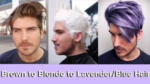 Add dimension and shine to dark brown hair with the addition of some subtle highlights in a shade like mahogany. Brown To Blonde To Blue Lavender Hair Transformation Youtube