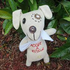 My New Adopt A Rescue Dog Dog Stuffed Animal Plush Dog Handmade Plush